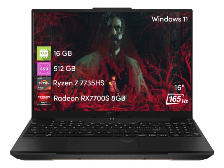 Notebook Asus Tuf A16 R7 Color Negro